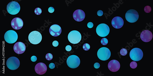 Abstract red failing particles flicker and shimmer against dark colorful background.blue bokeh Lights background glamour rain for background.