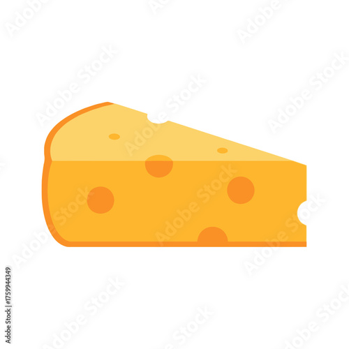 Delicious cheese wedge with holes, perfect for snacking and cooking.