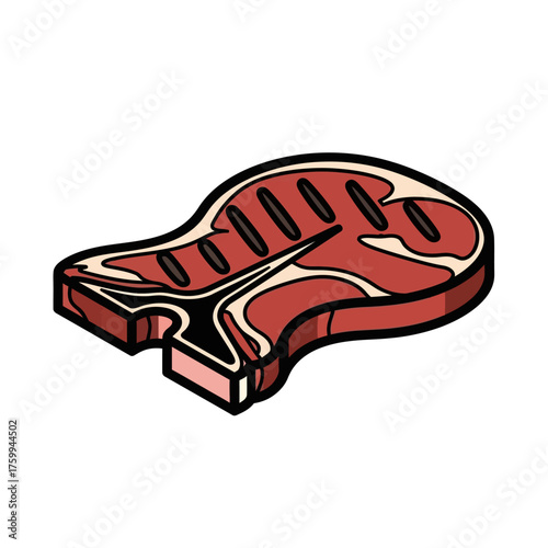 Delicious grilled steak cut with bone ready to eat.