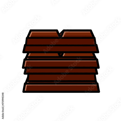 Stack of Chocolate Bars - Delicious Sweet Treat.