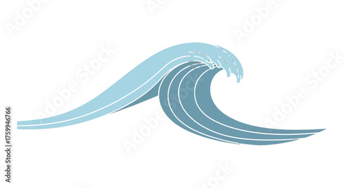 Abstract Sea Wave Representing Water's Motion Against A Dark Background Ocean Concept
