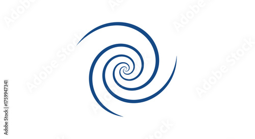 Abstract Spiraling Composition Depicting Growth And Infinity On A Black Background Design