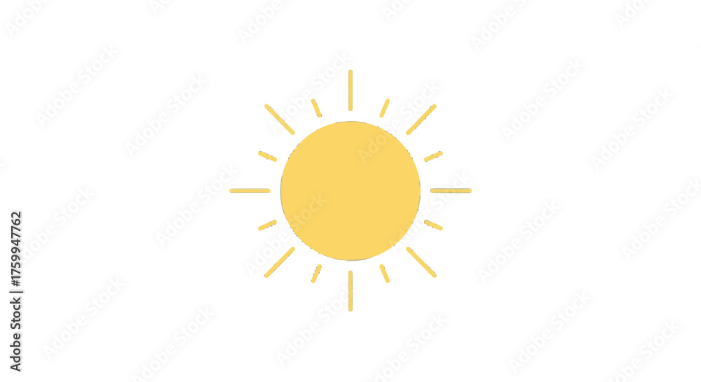 Fototapeta premium Abstract Sun Symbol Shining Bright Against a Dark Background with Vibrant Yellow Color