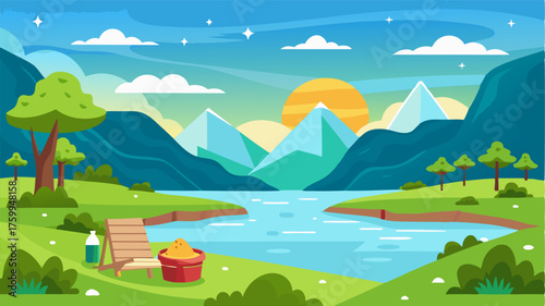 A restful haven of lush green meadows and sparkling waters the perfect setting for a lazy afternoon of picnicking and cloudgazing.