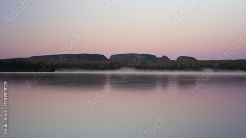 Sunset reflections and the Sleeping Giant