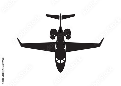 Private jet icon, Private jet solid vector