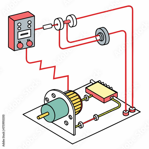 Vector art of electrical circuit diagram