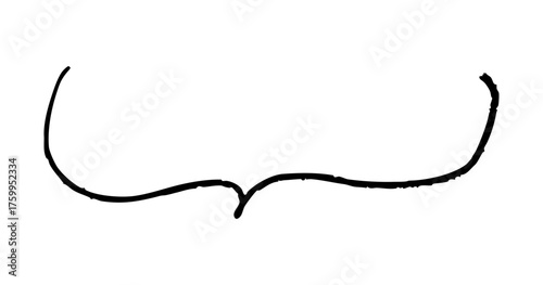シンプルなペンの手書き吹き出し ベクター