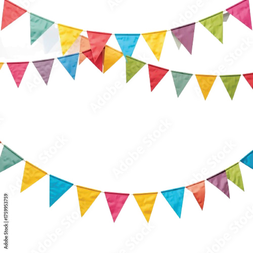 colorful flags bunting banner