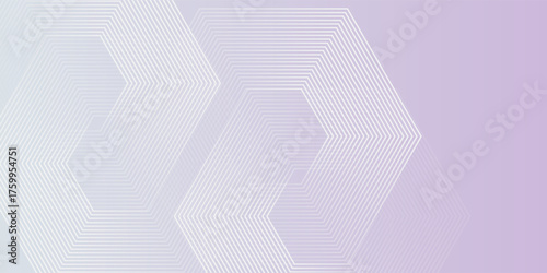 Abstract hexagon lines on gray background. Geometric stripe line art design for random