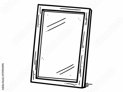 Distressed grunge mirror frame vector illustration scalable eps