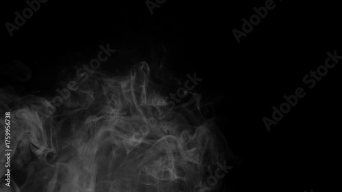 White Smoke Rising from Bottom Left Corner vapor mist