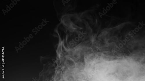 White Smoke Rising from Bottom Right Corner vapor mist