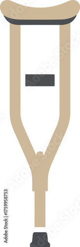 Adjustable crutch aid mobility support medical equipment vector