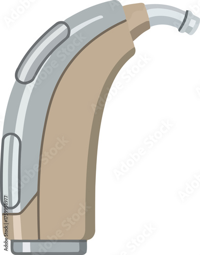 Modern hearing aid device technology for better sound perception vector