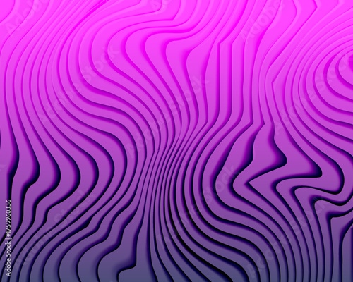 Thousand glass ripple effect background with wavy layered lines blending purple, magenta, and pink tones for modern elegant abstract gradient design and digital art. Vector illustration.