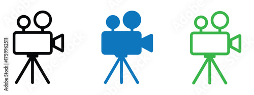 Video camera icons set. Video camera vector icon. Camera Icons. Movie Sign. Cinema