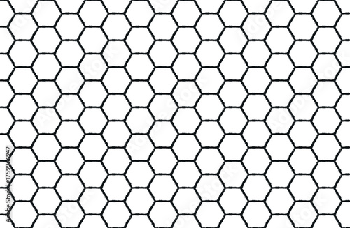 Seamless vector leather black and white soccer ball pattern design. Ideal background for soccer ball or football website. Hexagonal cell texture.