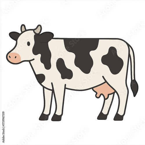 A illustration of a cow