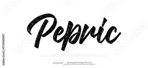 Pepric signature Font Calligraphy Logotype Script Brush Font Type Font lettering handwritten