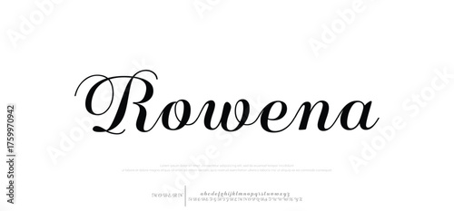  signature letters. Modern script calligraphy type. ABC typography latin signature alphabet.