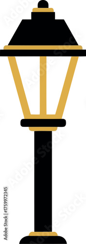 Vintage gas lantern streetlight outdoor lighting classic design vector