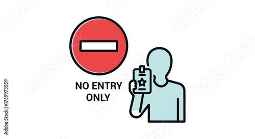 Access Denied And Restrictions, Sign Symbolizing Forbidden Entry For Authorized Personnel