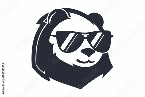 Monochrome lion head with mane proudly displaying aviator sunglasses for a bold statement