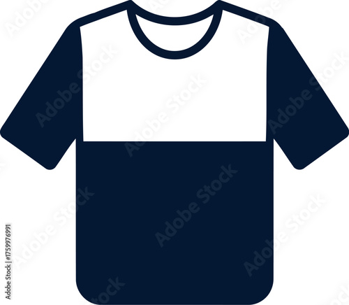 Modern color block t-shirt apparel mockup minimalist style vector