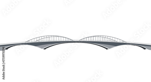 Architectural Design Of A Stunning Modern Bridge, Overpassing Water With Style