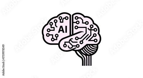 Artificial Intelligence Brain Concept Depicting Technological Innovation and Future Development