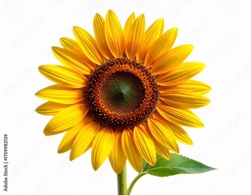 Fototapeta premium Realistic Sunflower with Natural Petal Texture