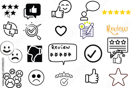 review icon set