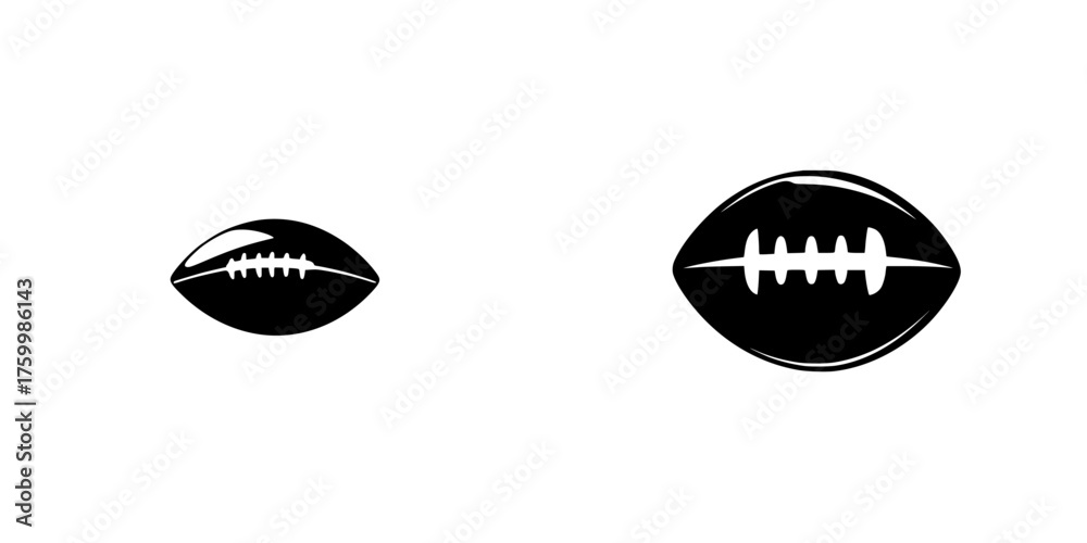 Fototapeta premium Comparison of two football sizes showcasing design differences for various age groups during practice