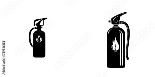 Illustration of fire extinguishers demonstrating safety equipment for emergency situations and fire prevention measures