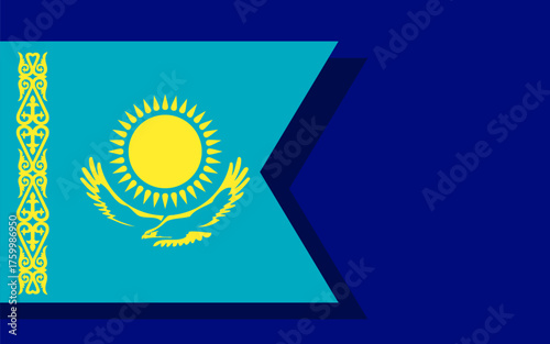 Kazakhstan flag banner vector
Vector banner with flag