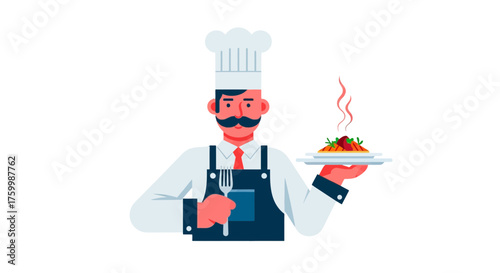Chef Presenting Delicious Cuisine Prepared With Culinary Skill And Professionalism