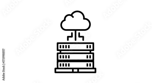 Cloud Computing Infrastructure, Data Transmission, and Technological Communication Concept