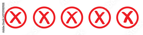 red cross icon set isolated vector illustration