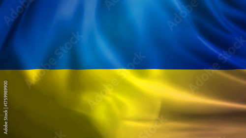 Ukraine waving flag 3d illustration
