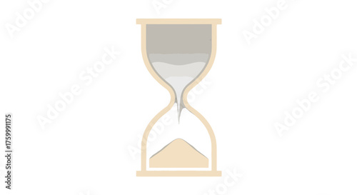 Conceptualized Hourglass against a Black Background Representing Moment and Temporal Flow