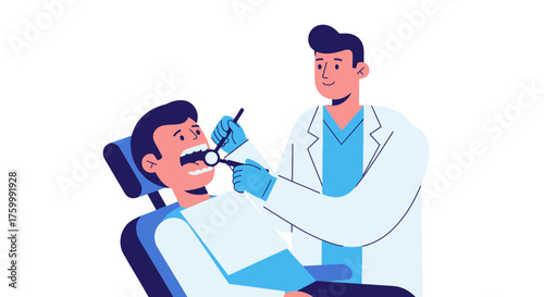 Dental Examination: Patient Undergoes Professional Checkup and Oral Treatment Procedure