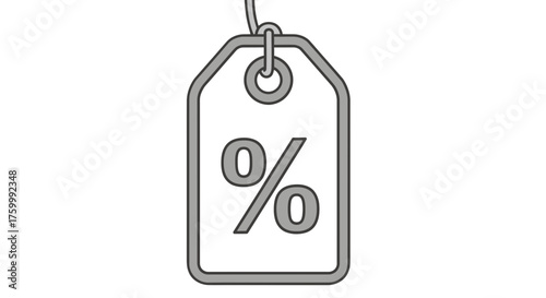 Discount Badge Presenting a Percentage Display on a Modern, Minimalist Design Background
