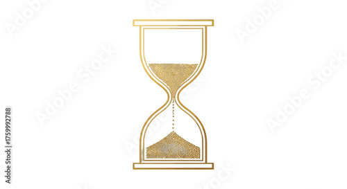 Elegant Golden Hourglass Depicting Time Passing Against A Luxurious Black Background