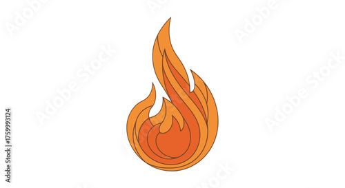 Fiery Emblem On A Black Backdrop: A Striking Graphic Element for Design
