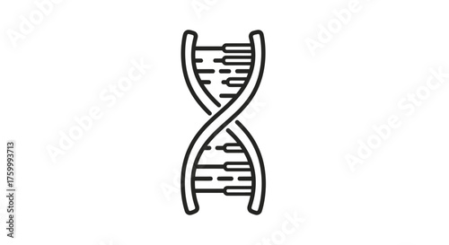 Genetic Structure of Life Depicted With Double Helix on Black Backdrop