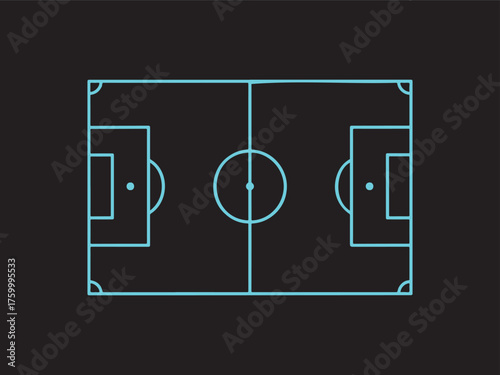 Football paly ground vector