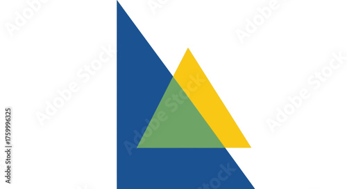 Geometric Triangles Overlap Creating Vibrant Colors Against The Darkness Abstract Shape