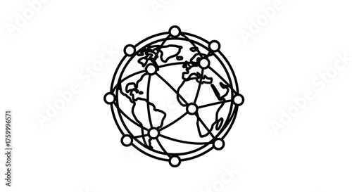 Global Network Design Depicting Connectivity Abstract Concepts Worldwide Focus