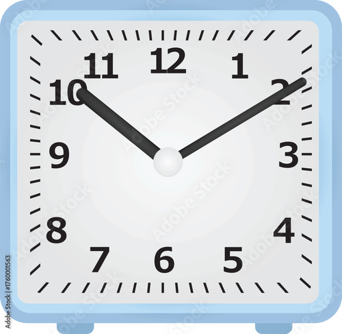 Blue alarm clock. vector illustration	